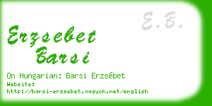 erzsebet barsi business card