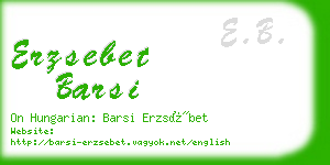 erzsebet barsi business card